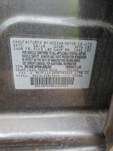 2019 Nissan Sentra S VIN: 3N1AB7AP8KL606352 Lot: 57309204