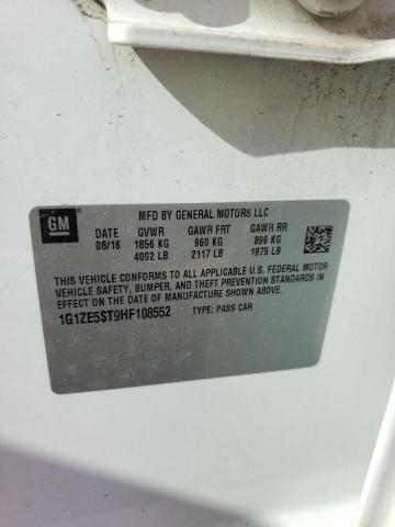 2017 Chevrolet Malibu Lt VIN: 1G1ZE5ST9HF108552 Lot: 59455714