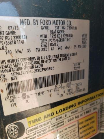 2013 Ford Expedition Xlt VIN: 1FMJU1H52DEF66583 Lot: 57903464