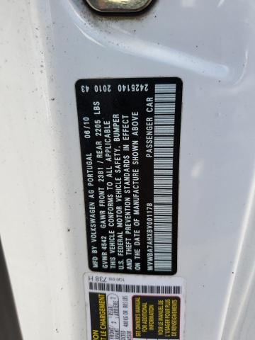 2011 Volkswagen Eos Komfort VIN: WVWBA7AHXBV001178 Lot: 59736574