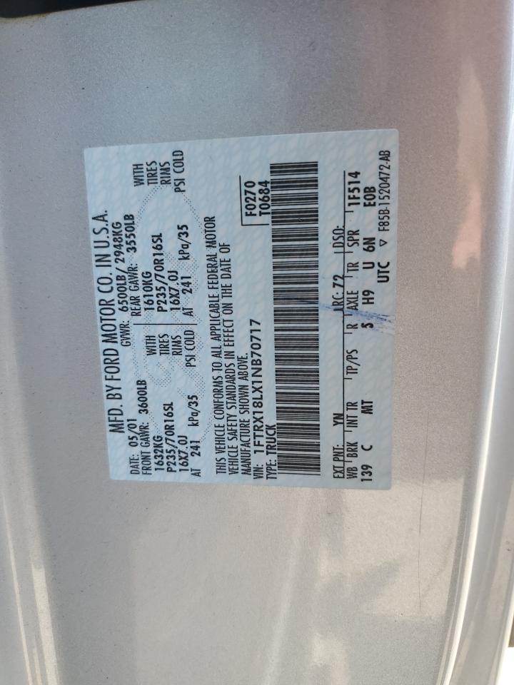 1FTRX18LX1NB70717 2001 Ford F150