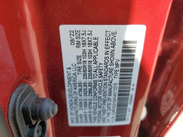 2022 Honda Cr-V Ex VIN: 5J6RW2H54NA013315 Lot: 61342224