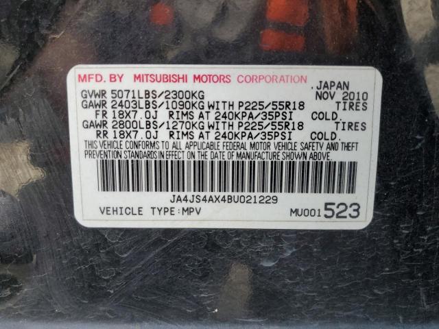 2011 Mitsubishi Outlander Xls VIN: JA4JS4AX4BU021229 Lot: 59075604