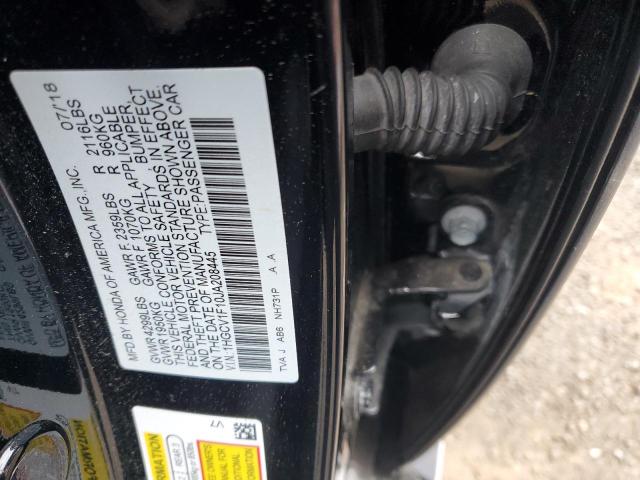 VIN 1HGCV1F10JA208445 2018 Honda Accord, LX no.12