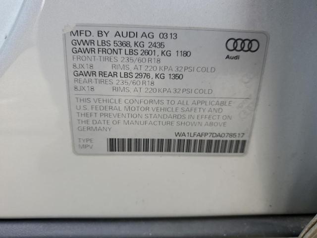 VIN WA1LFAFP7DA078517 2013 Audi Q5, Premium Plus no.13