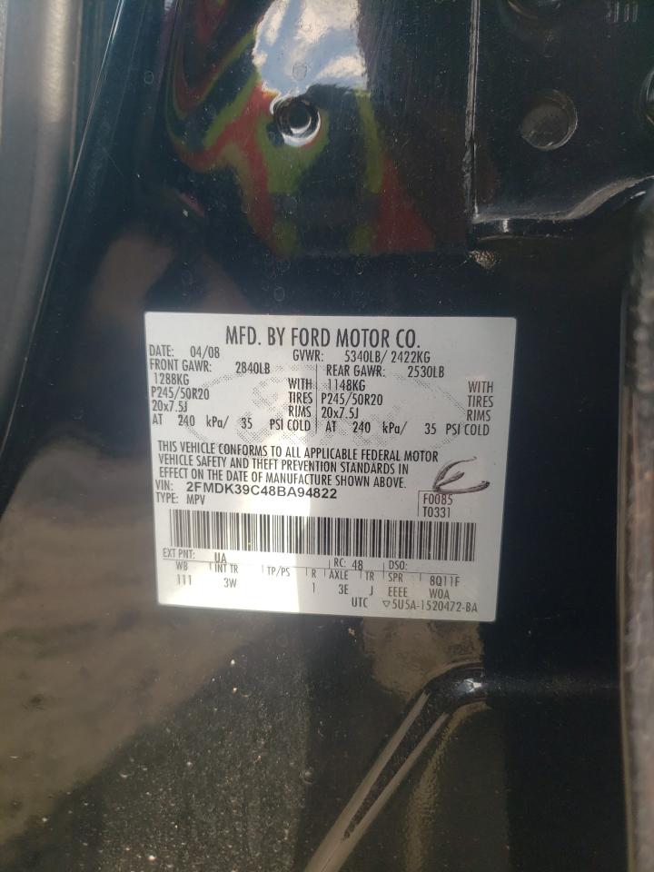 2FMDK39C48BA94822 2008 Ford Edge Limited