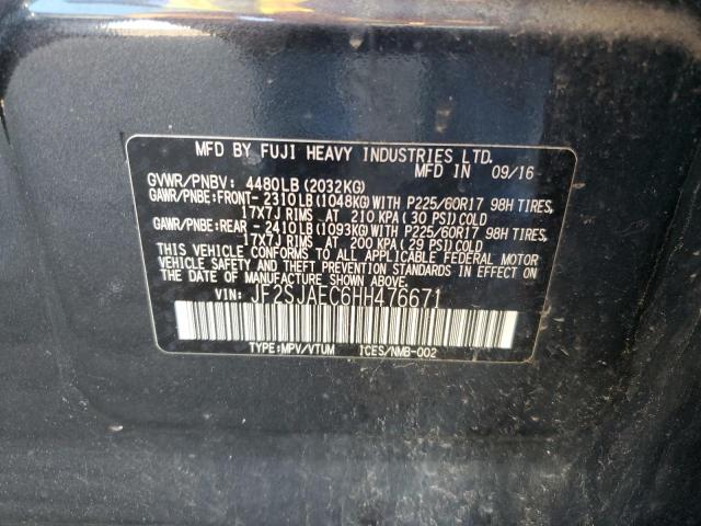 2017 Subaru Forester 2.5I Premium VIN: JF2SJAEC6HH476671 Lot: 58782524