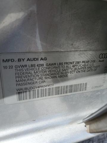 2023 Audi A3 Premium Plus VIN: WAUBUDGY4PA043628 Lot: 61049604