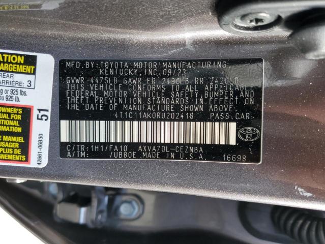 VIN 4T1C11AK0RU202418 2024 Toyota Camry, LE no.13