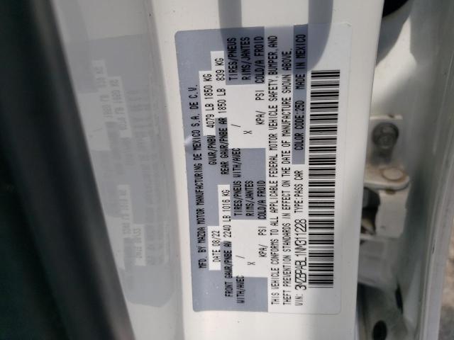 2022 Mazda 3 Select VIN: 3MZBPABL1NM311228 Lot: 60272994