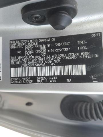 2018 Toyota 4Runner Sr5/Sr5 Premium VIN: JTEBU5JR9J5488565 Lot: 59456864