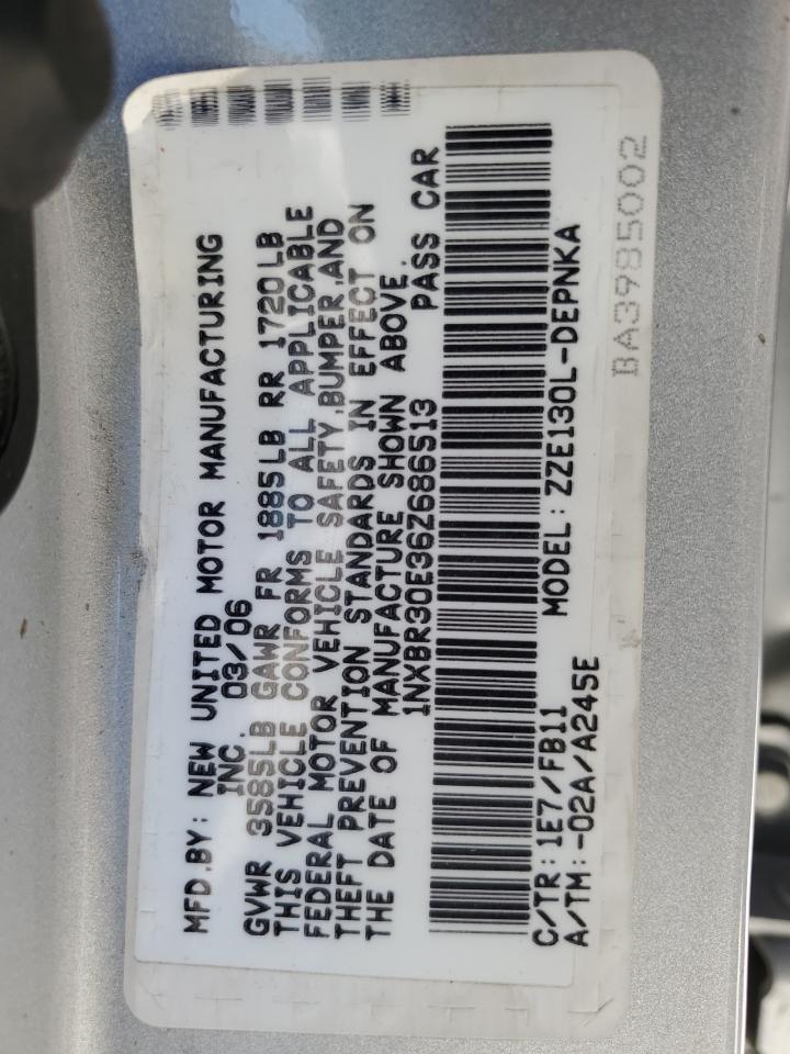 1NXBR30E36Z686513 2006 Toyota Corolla Ce