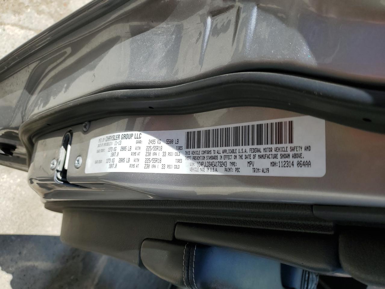 1C4PJLDS4EW173243 2014 Jeep Cherokee Limited