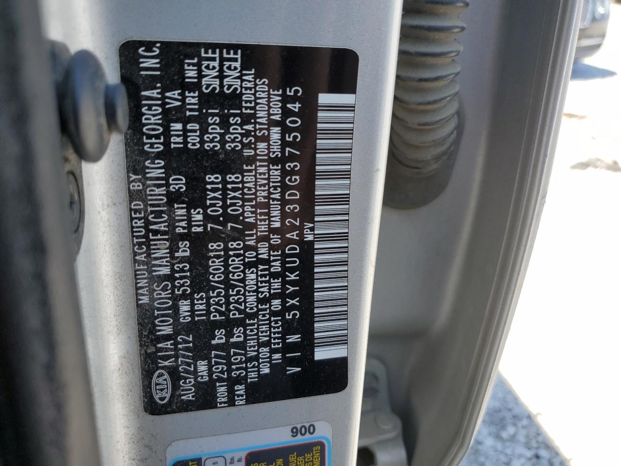 5XYKUDA23DG375045 2013 Kia Sorento Ex