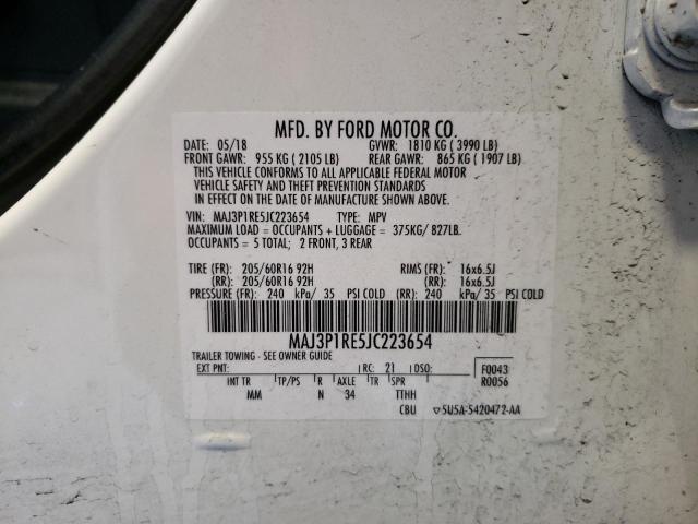 2018 FORD ECOSPORT S - MAJ3P1RE5JC223654