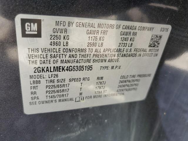 2016 GMC TERRAIN SL - 2GKALMEK4G6305195