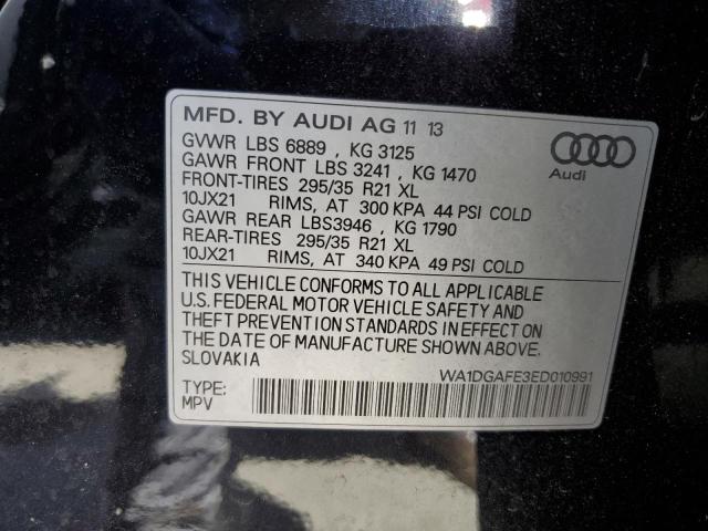 2014 Audi Q7 Prestige VIN: WA1DGAFE3ED010991 Lot: 58156684