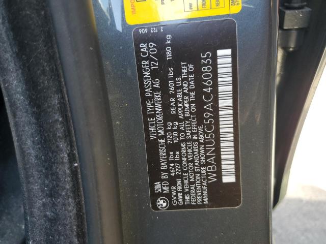 2010 BMW 528 I VIN: WBANU5C59AC460835 Lot: 59101284