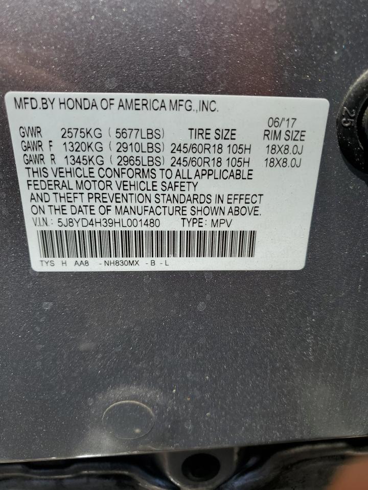 5J8YD4H39HL001480 2017 Acura Mdx