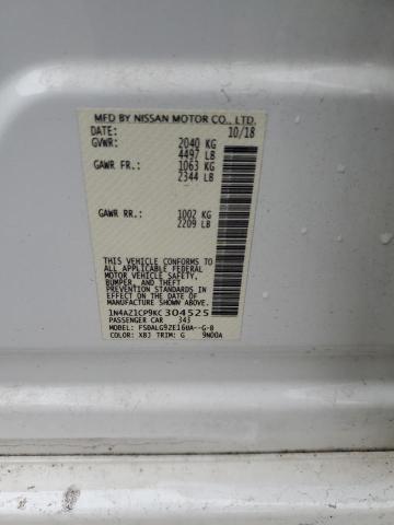 2019 Nissan Leaf S VIN: 1N4AZ1CP9KC304525 Lot: 57291314