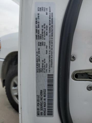 2022 Ram 2500 Tradesman VIN: 3C6UR5CL1NG143964 Lot: 55646794