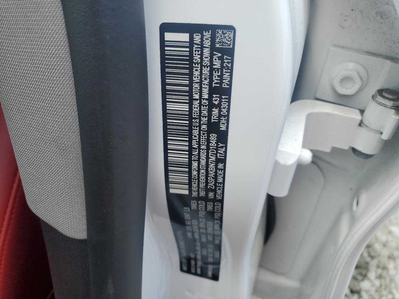 ZASPAKBN7M7D18489 2021 Alfa Romeo Stelvio Ti