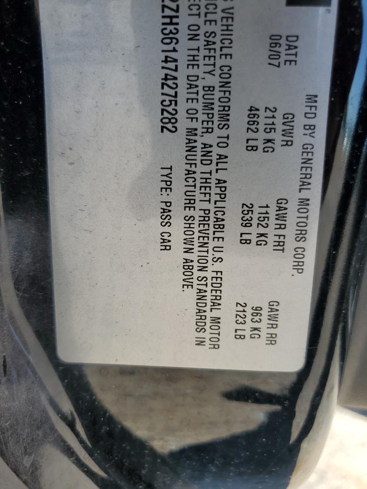 1G2ZH361474275282 2007 Pontiac G6 Gt