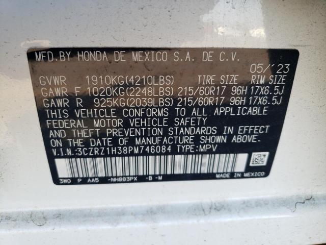 2023 Honda Hr-V Lx VIN: 3CZRZ1H38PM746084 Lot: 58615234