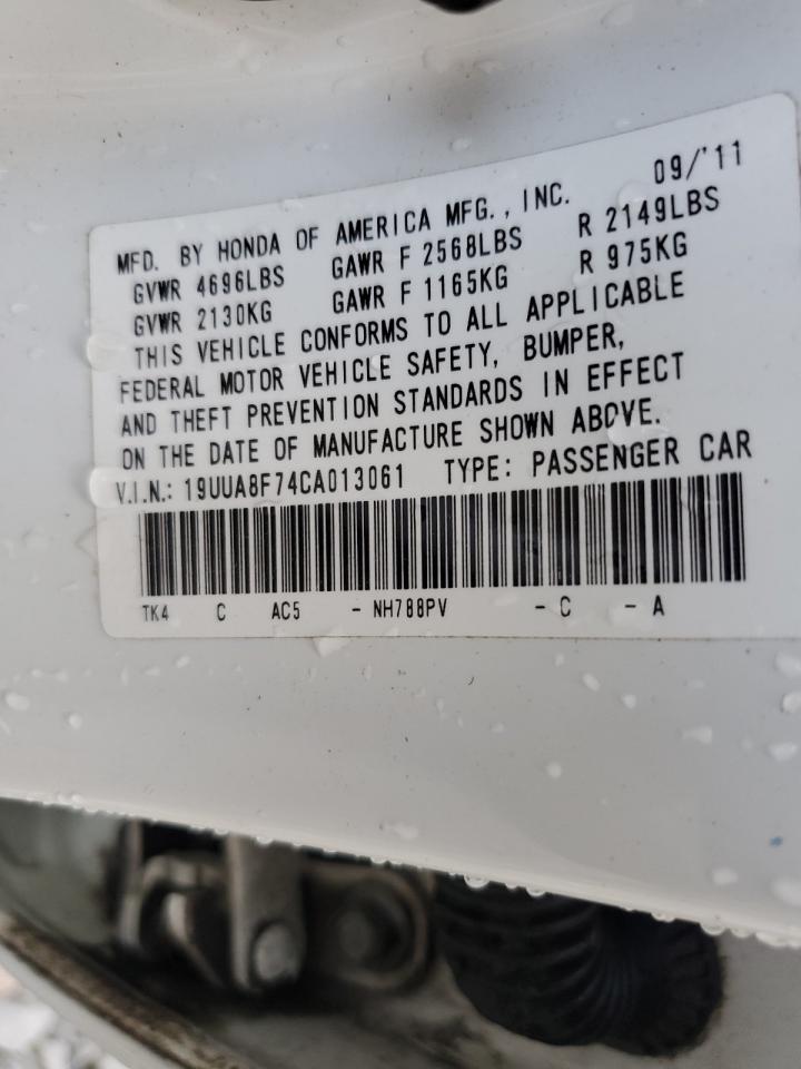 19UUA8F74CA013061 2012 Acura Tl