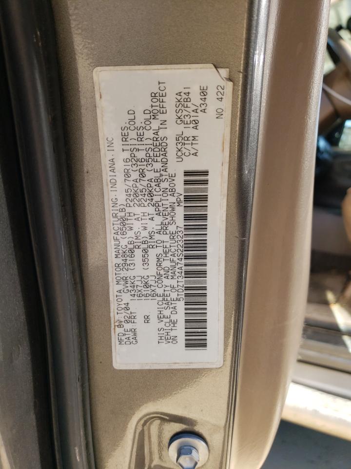 5TDZT34A74S223237 2004 Toyota Sequoia Sr5