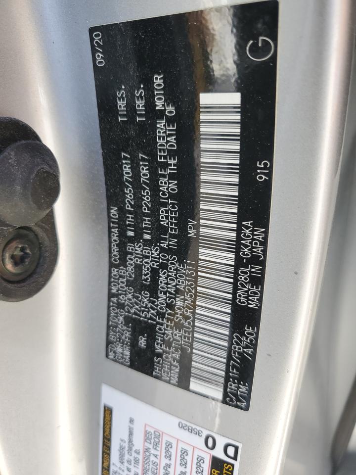 JTEEU5JR7M5231311 2021 Toyota 4Runner Sr5