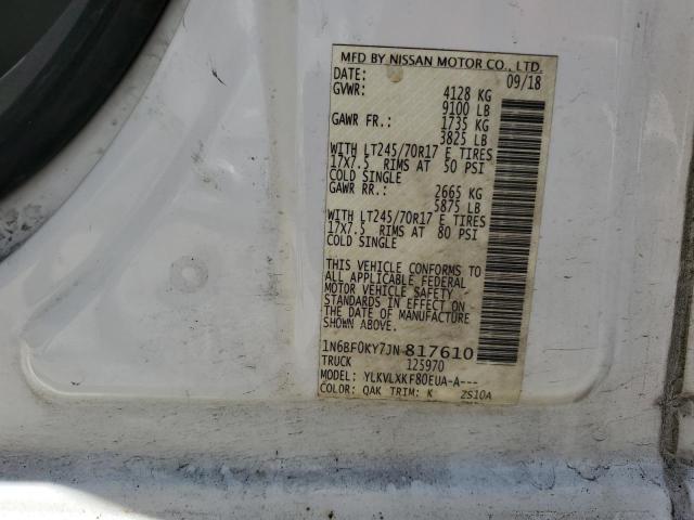 2018 Nissan Nv 1500 S VIN: 1N6BF0KY7JN817610 Lot: 60155864