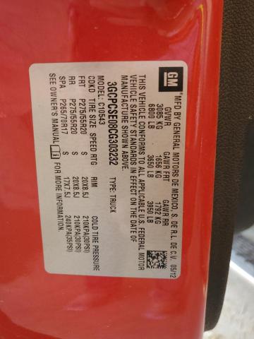 2012 Chevrolet Silverado C1500 Lt VIN: 3GCPCSE08CG303232 Lot: 60257974