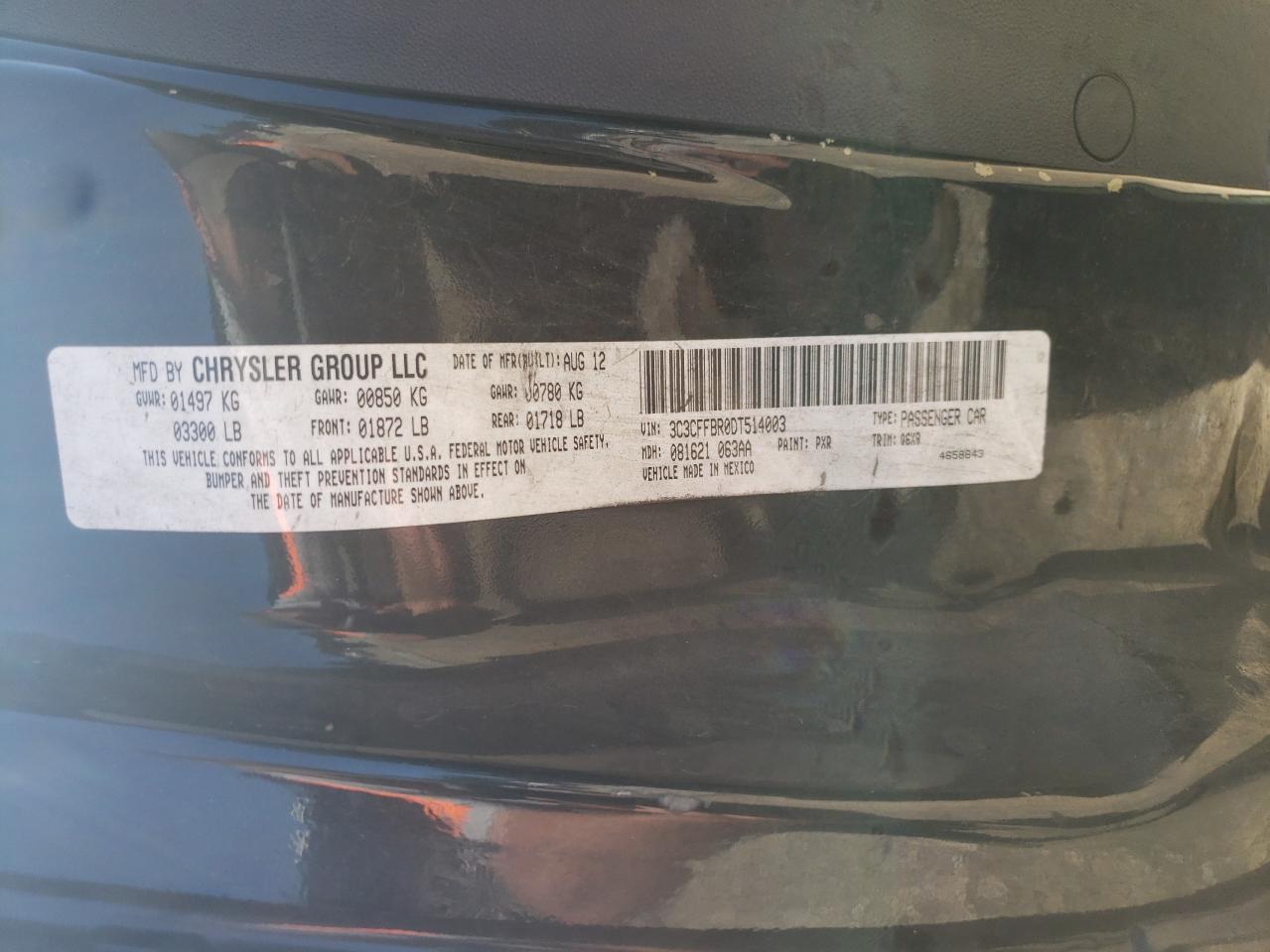 3C3CFFBR0DT514003 2013 Fiat 500 Sport