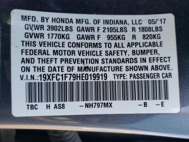 19XFC1F79HE019919 2017 HONDA CIVIC - Image 12