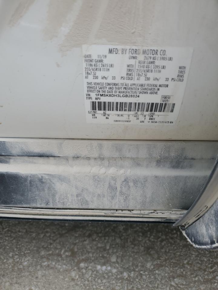 1FMSK8DH3LGB28824 2020 Ford Explorer Xlt