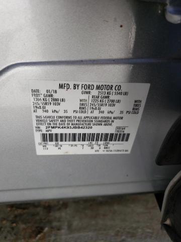 2018 Ford Edge Titanium VIN: 2FMPK4K93JBB42320 Lot: 60073964