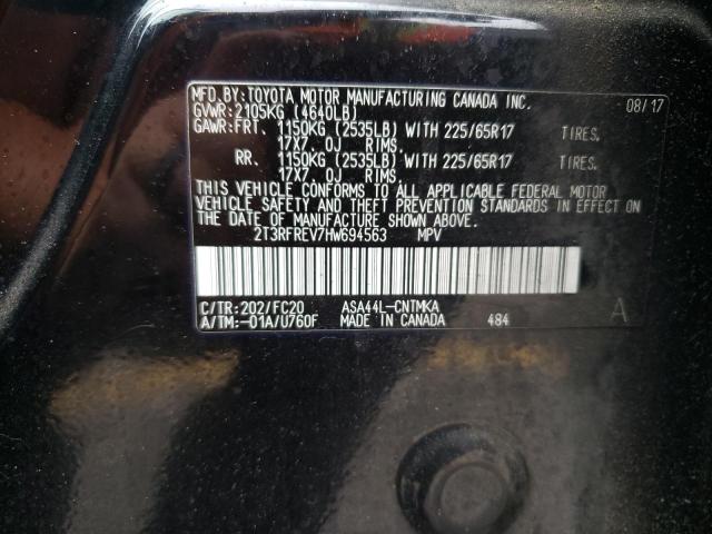 2017 Toyota Rav4 Xle VIN: 2T3RFREV7HW694563 Lot: 57290164