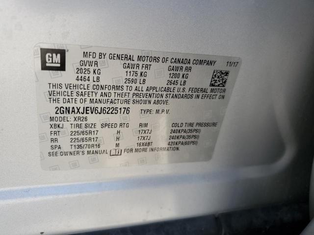 2018 CHEVROLET EQUINOX LT - 2GNAXJEV6J6225176
