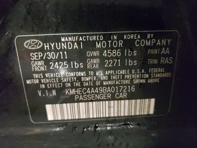 2011 Hyundai Sonata Hybrid VIN: KMHEC4A49BA017216 Lot: 60627364