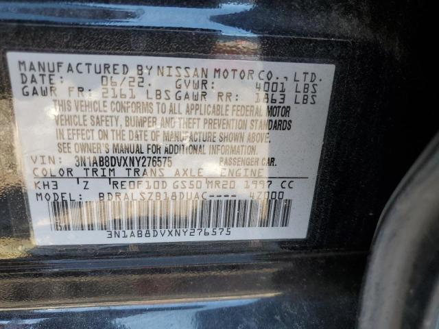 2022 Nissan Sentra Sr VIN: 3N1AB8DVXNY276575 Lot: 60099814