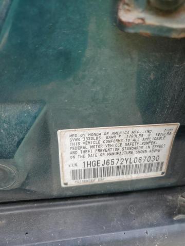 1HGEJ6572YL067030 2000 Honda Civic Lx