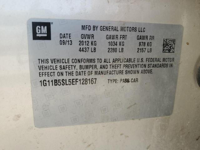 2014 Chevrolet Malibu Ls VIN: 1G11B5SL5EF128167 Lot: 58118544