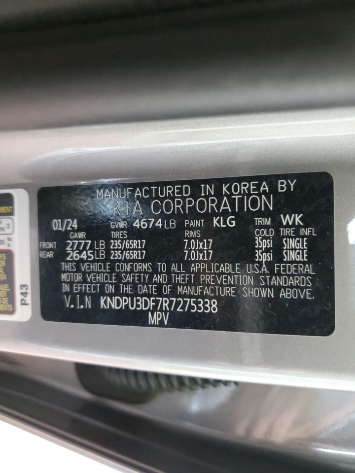 KNDPU3DF7R7275338 2024 Kia Sportage Lx