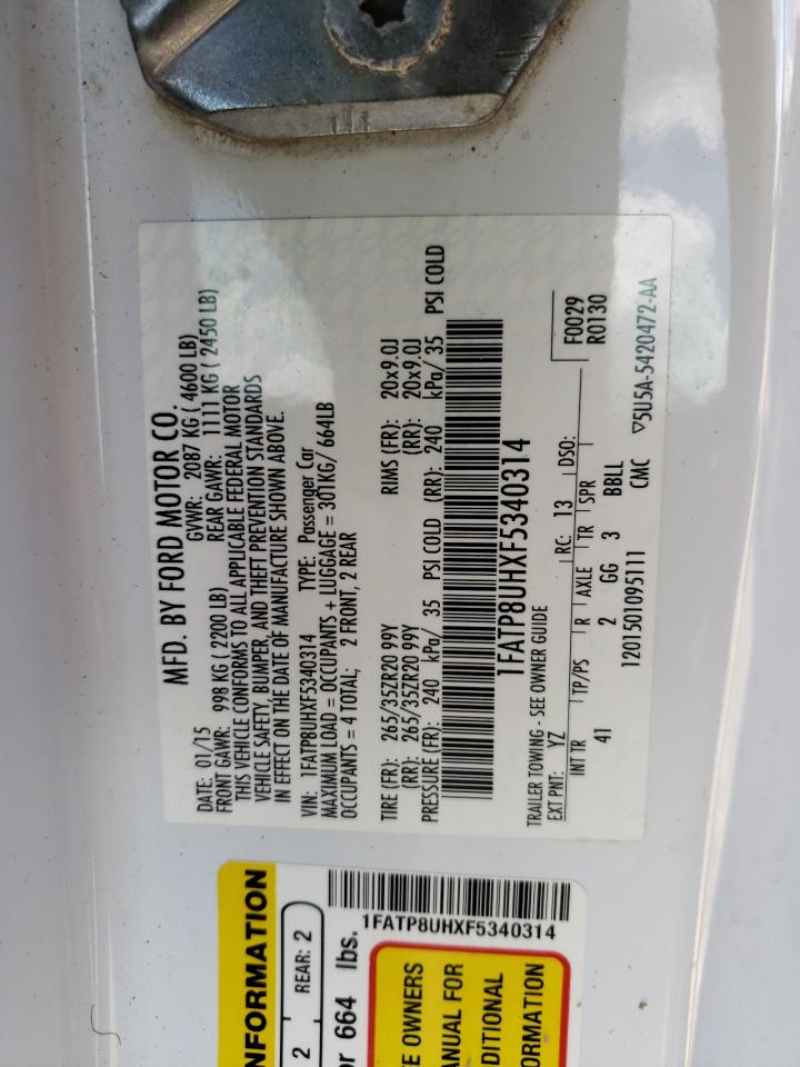 1FATP8UHXF5340314 2015 Ford Mustang