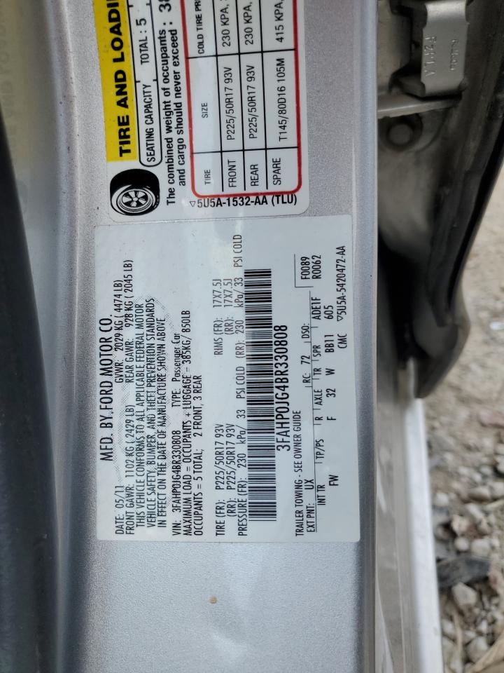 3FAHP0JG4BR330808 2011 Ford Fusion Sel