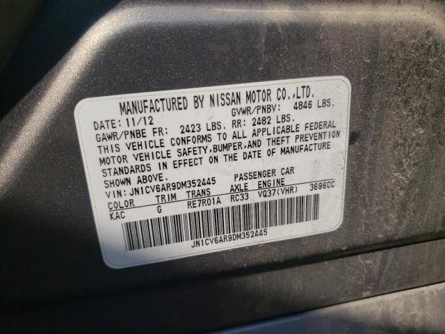 2013 Infiniti G37 VIN: JN1CV6AR9DM352445 Lot: 59723964