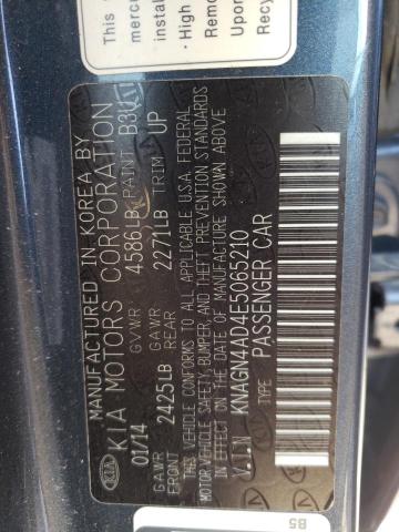 2014 Kia Optima Hybrid VIN: KNAGN4AD4E5065210 Lot: 59300834