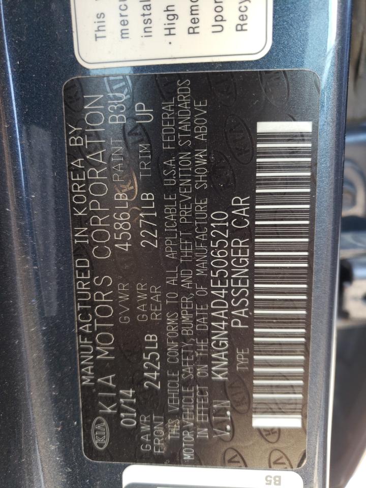 KNAGN4AD4E5065210 2014 Kia Optima Hybrid