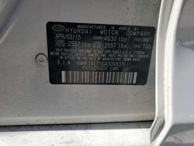 2016 Hyundai Sonata Hybrid VIN: KMHE34L15GA009933 Lot: 59394724